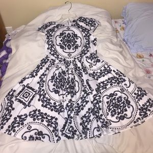 LuLu's Printed Skater Dress