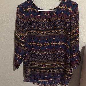 Tribal 3/4 sleeved blouse