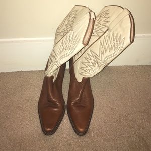 Brown and Cream Cowgirl Boots