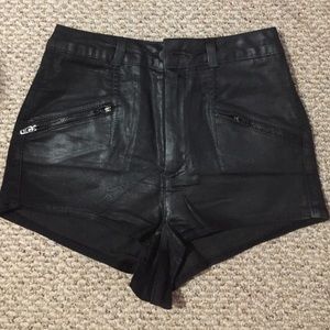 TOPSHOP leather shorts