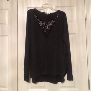 Dark gray dressy top