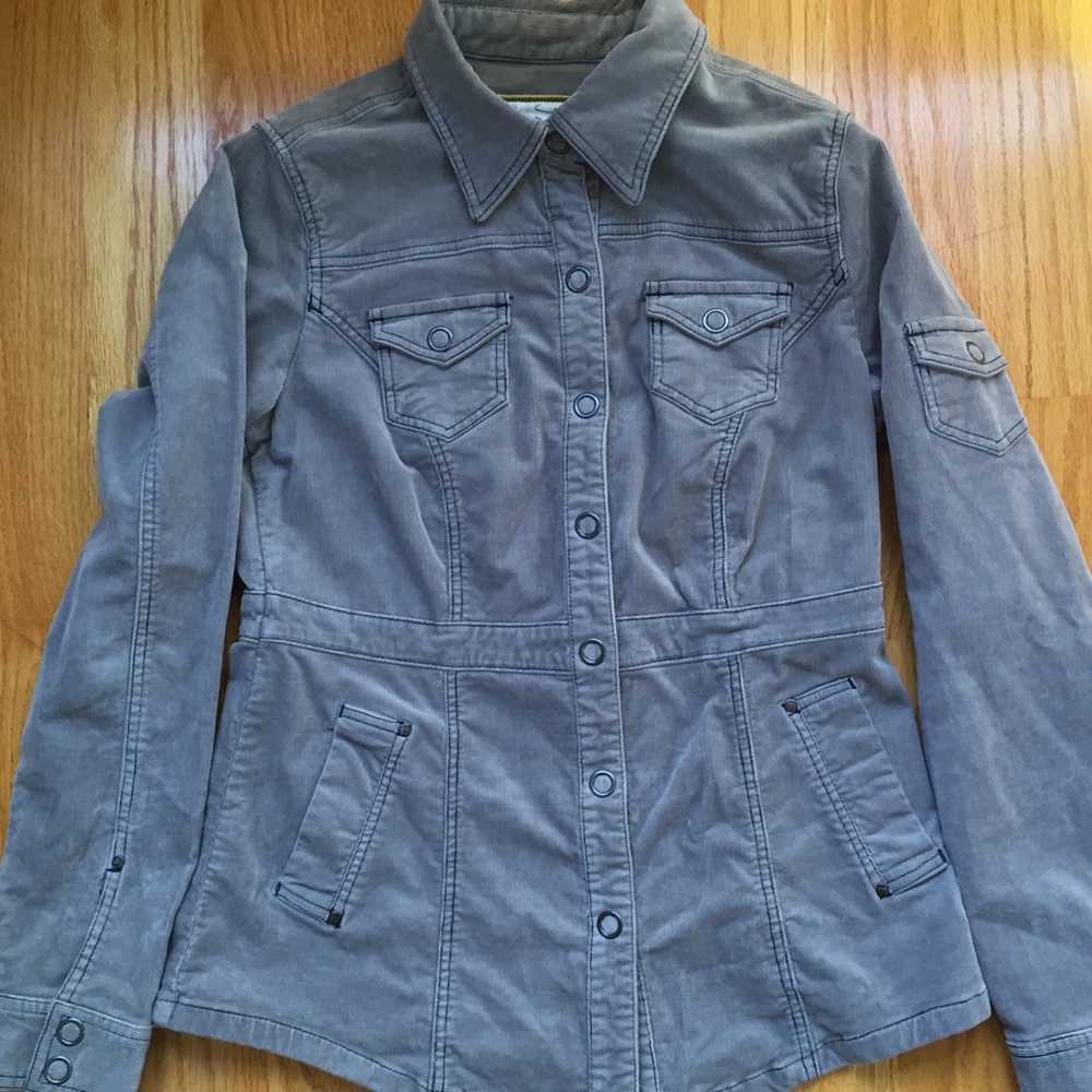 Gray Detailed Organic Cotton Jacket M