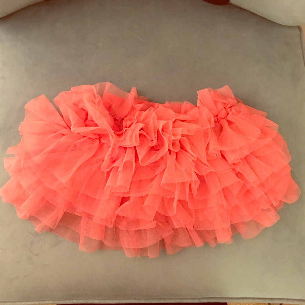 Coral Pink Ruffle Skirt