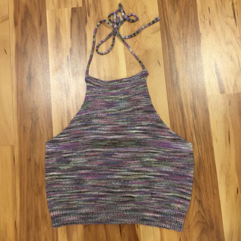 Multicolor halter crop top - Picture 1 of 4