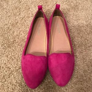 Fuchsia color kids flats