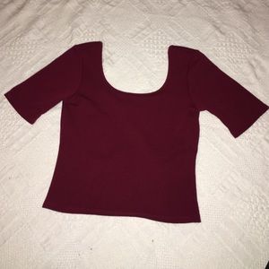 Sold***About a Girl Red Wine color crop top