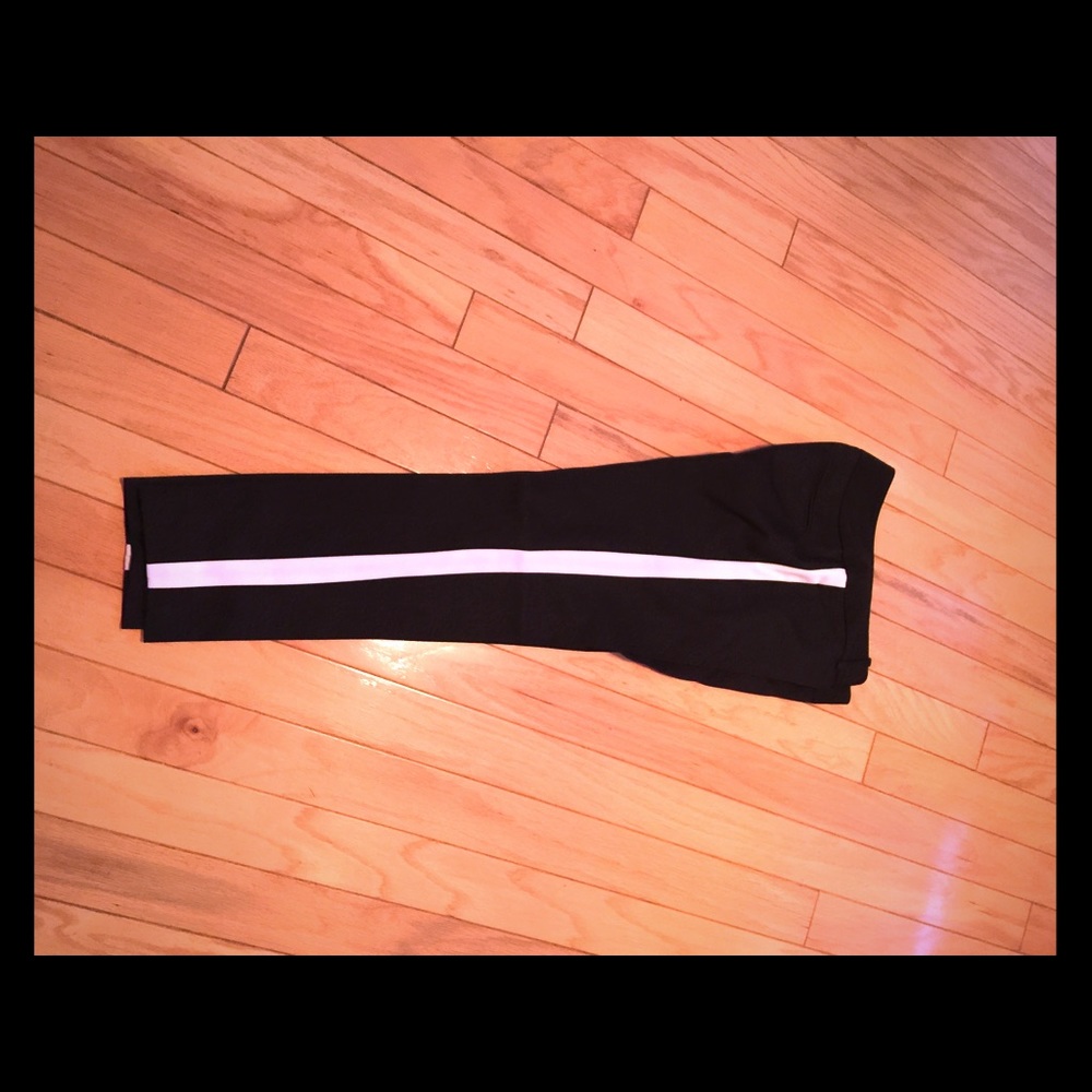 Black and white pencil tux pants