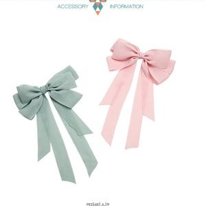 NWT big pink bow hair clip Korea handmade