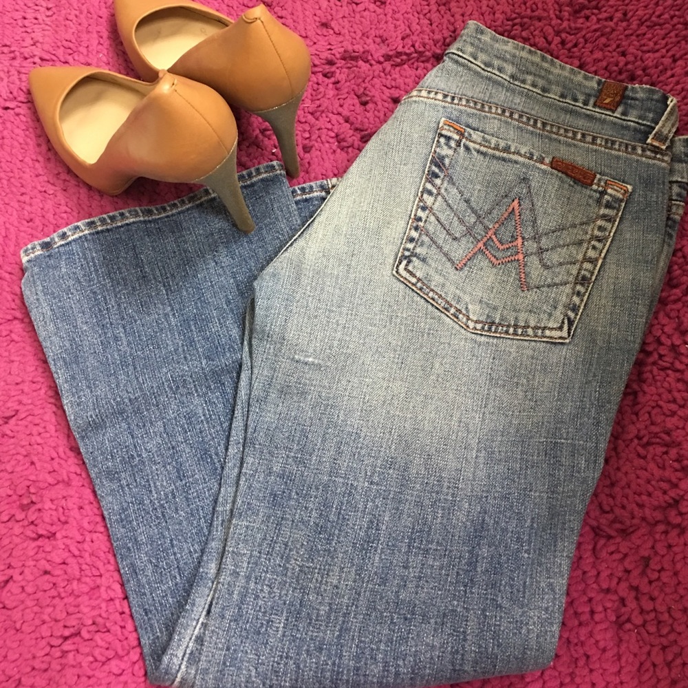 Seven for all mankind cropped pants pink A pockets