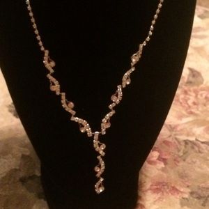 Diamond necklace with matching earrings