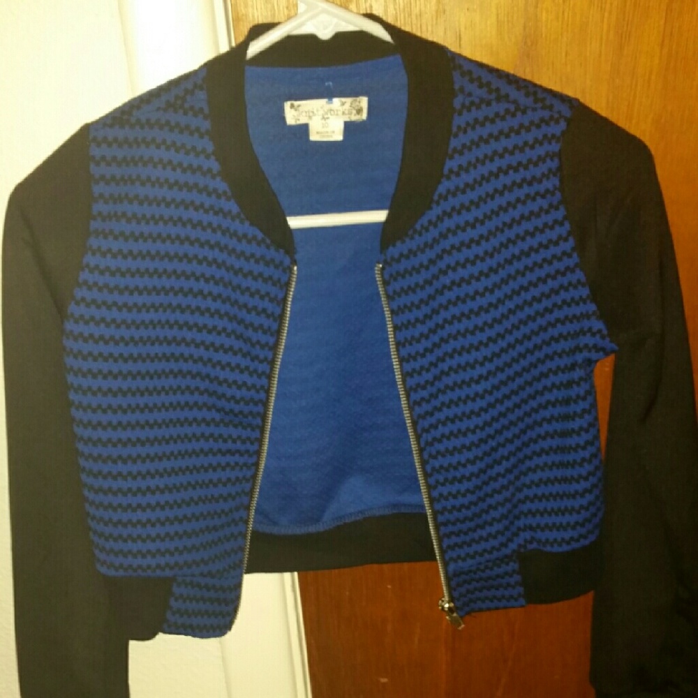 Blue and black coat
