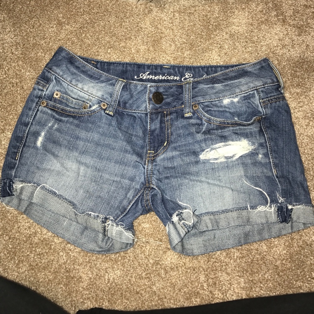 Pair of jean capree shorts from American eagle