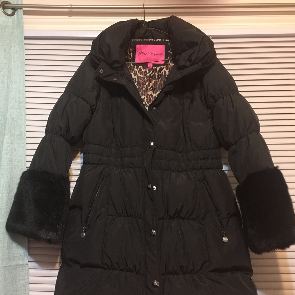 Black Betsy Johnson winter coat