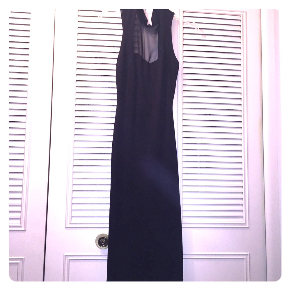 Long elegant classy black dress