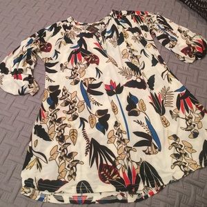 Floral print swing tunic/dress