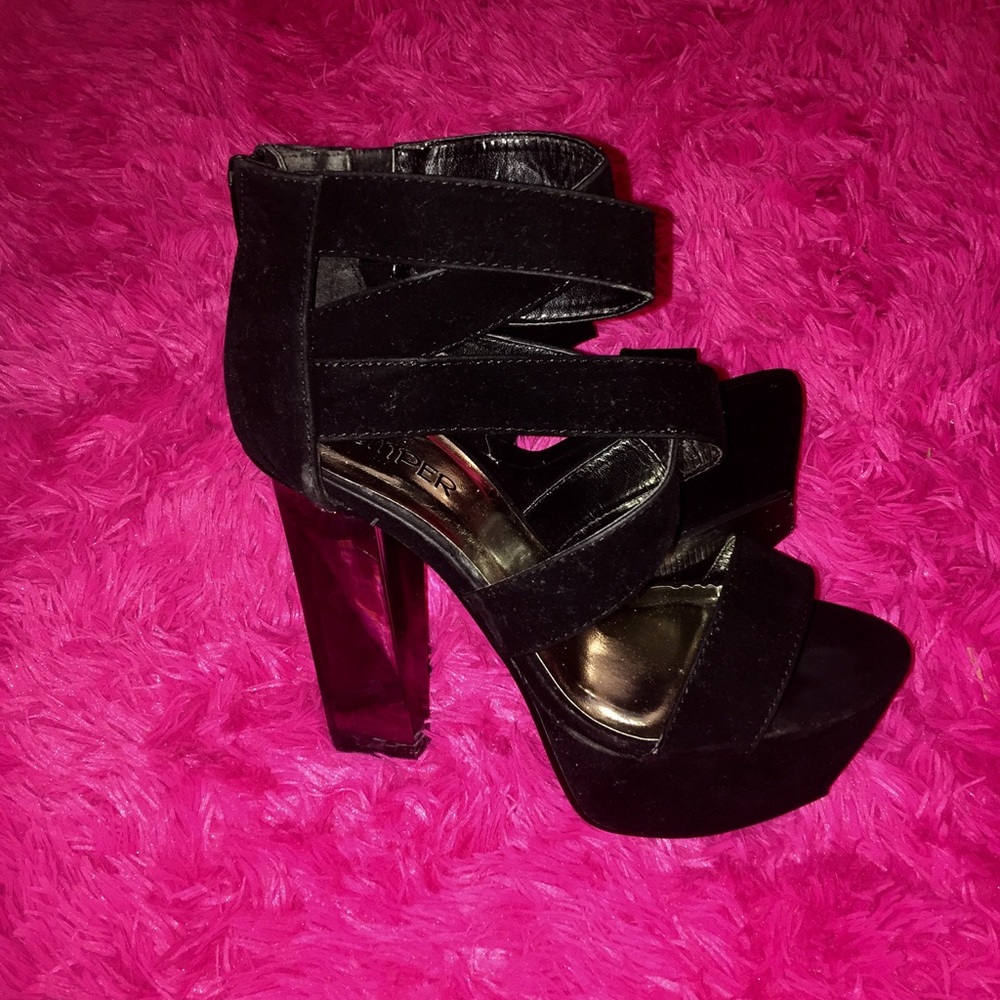 Strappy Suede Platforms