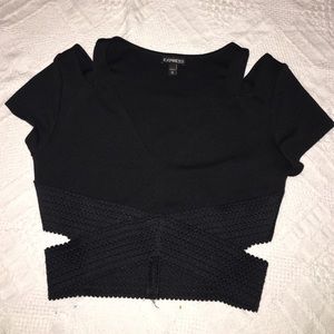 Sold***Express black XS Crop top