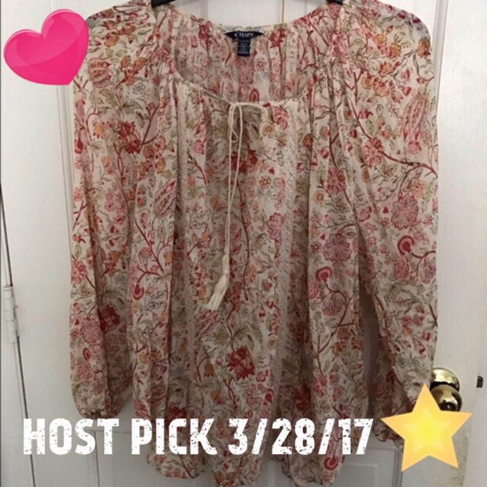 Chaps 2X cotton tunic EUC