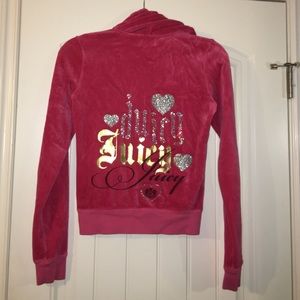 Juicy Couture Velour Jacket Bling Hoodie