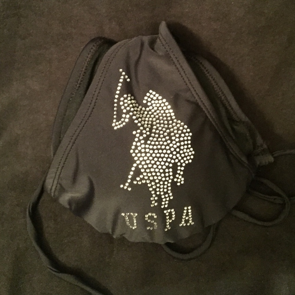 Black US Polo Assn. Bathing Suit Top