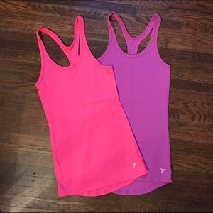 Old Navy Active Ribbed Racerback Tanks Medium