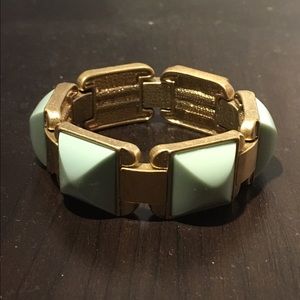 Jcrew mint and gold bracelet