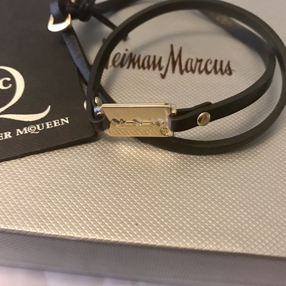 McQ Alexander McQueen leather wrap bracelet/choker - Picture 1 of 4