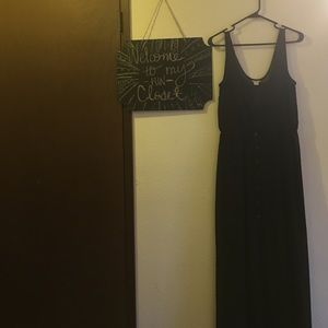 Button up black dress