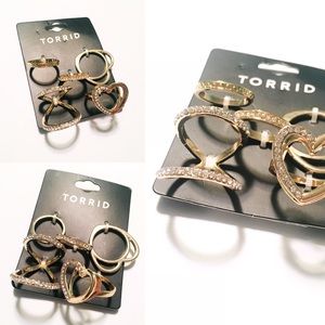 torrid Jewelry - Gold Heart Muti Ring Set torrid Jewelry - Gold Heart Muti Ring Set
