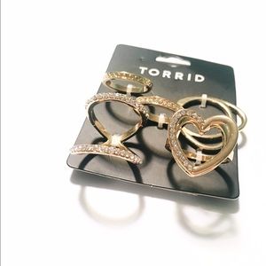 torrid Jewelry - Gold Heart Muti Ring Set torrid Jewelry - Gold Heart Muti Ring Set