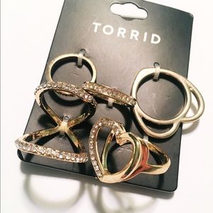 torrid Jewelry - Gold Heart Muti Ring Set torrid Jewelry - Gold Heart Muti Ring Set