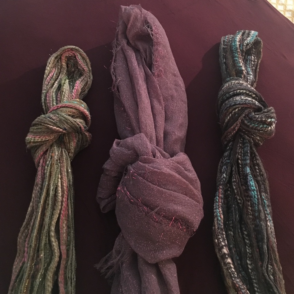 Bundle of colorful scarves
