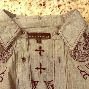 Black Premium Affliction button-down shirt