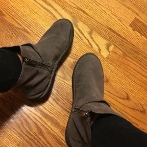 Slouchy Grey Boots