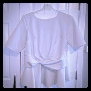 White peplum shirt