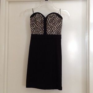 Guess Strapless Form Fitted Bustier Dress
