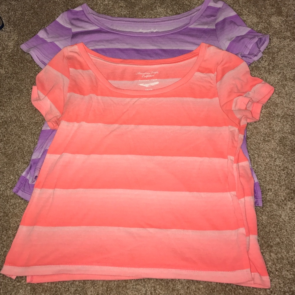 Two American eagle crop tops