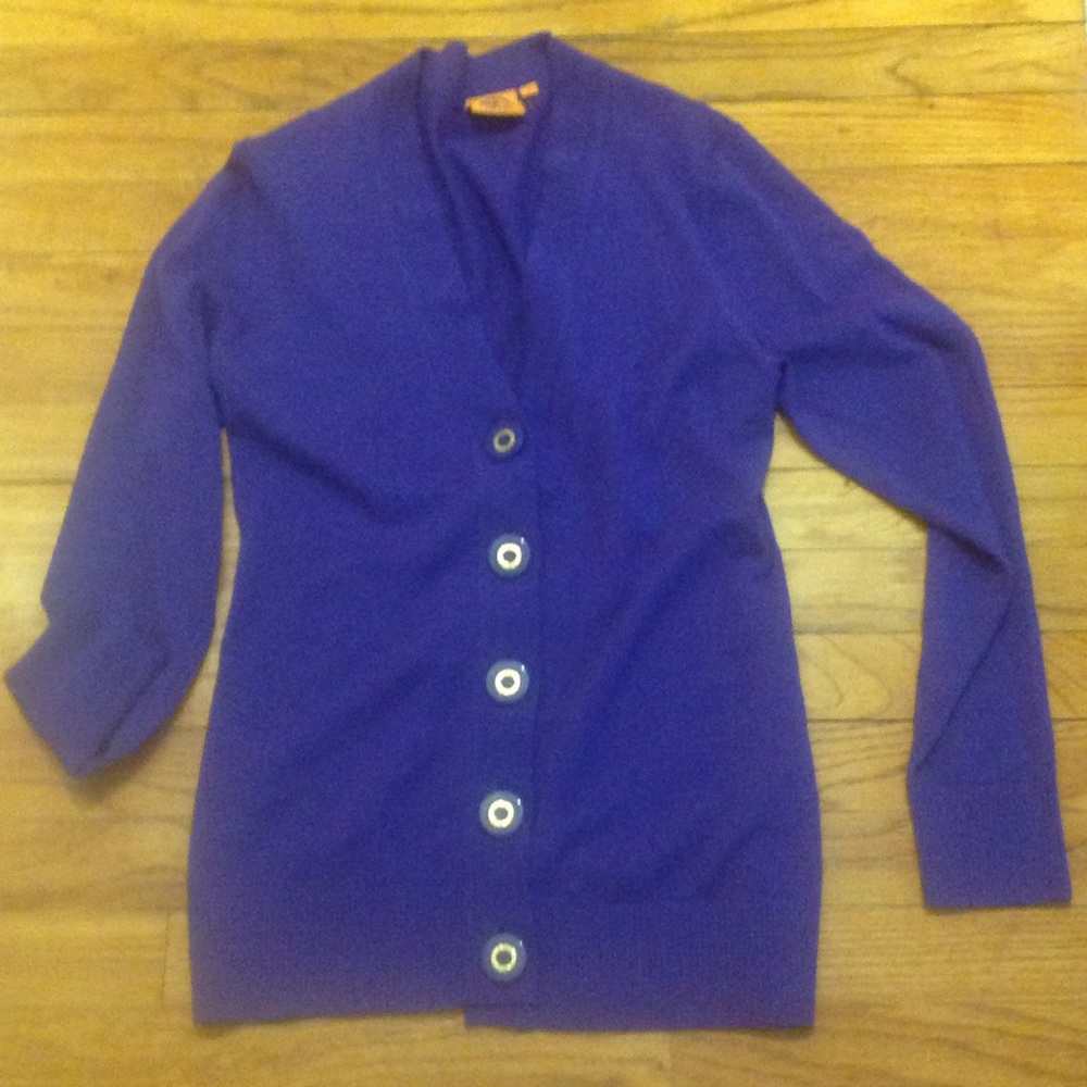 Tory burch cardigan size m purple