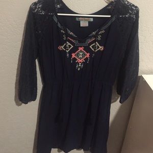 Navy tribal dress