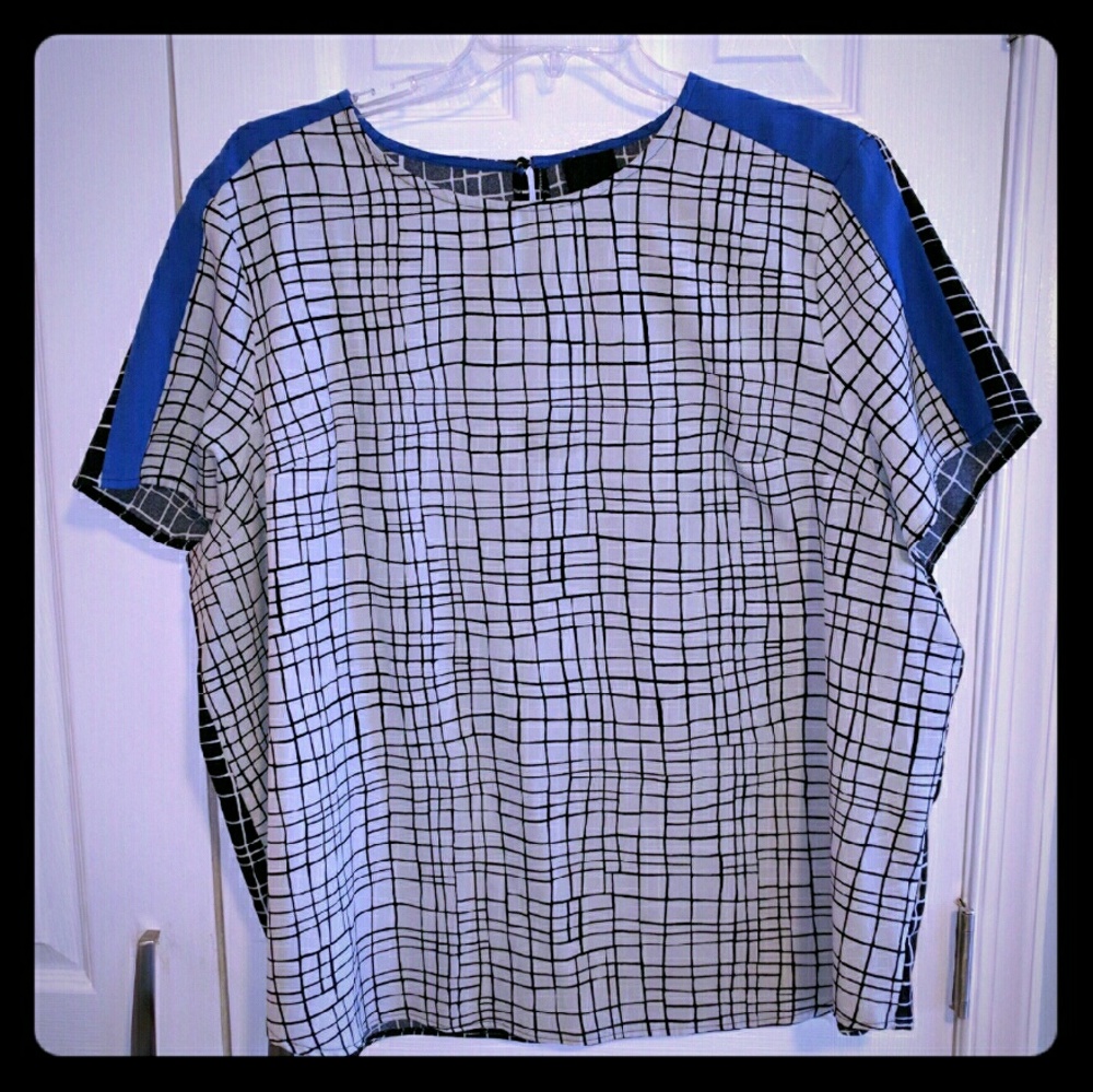 Multi-colored plus blouse