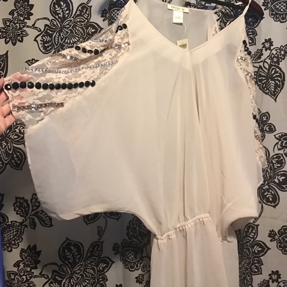 Arden B shoulder less embellished top