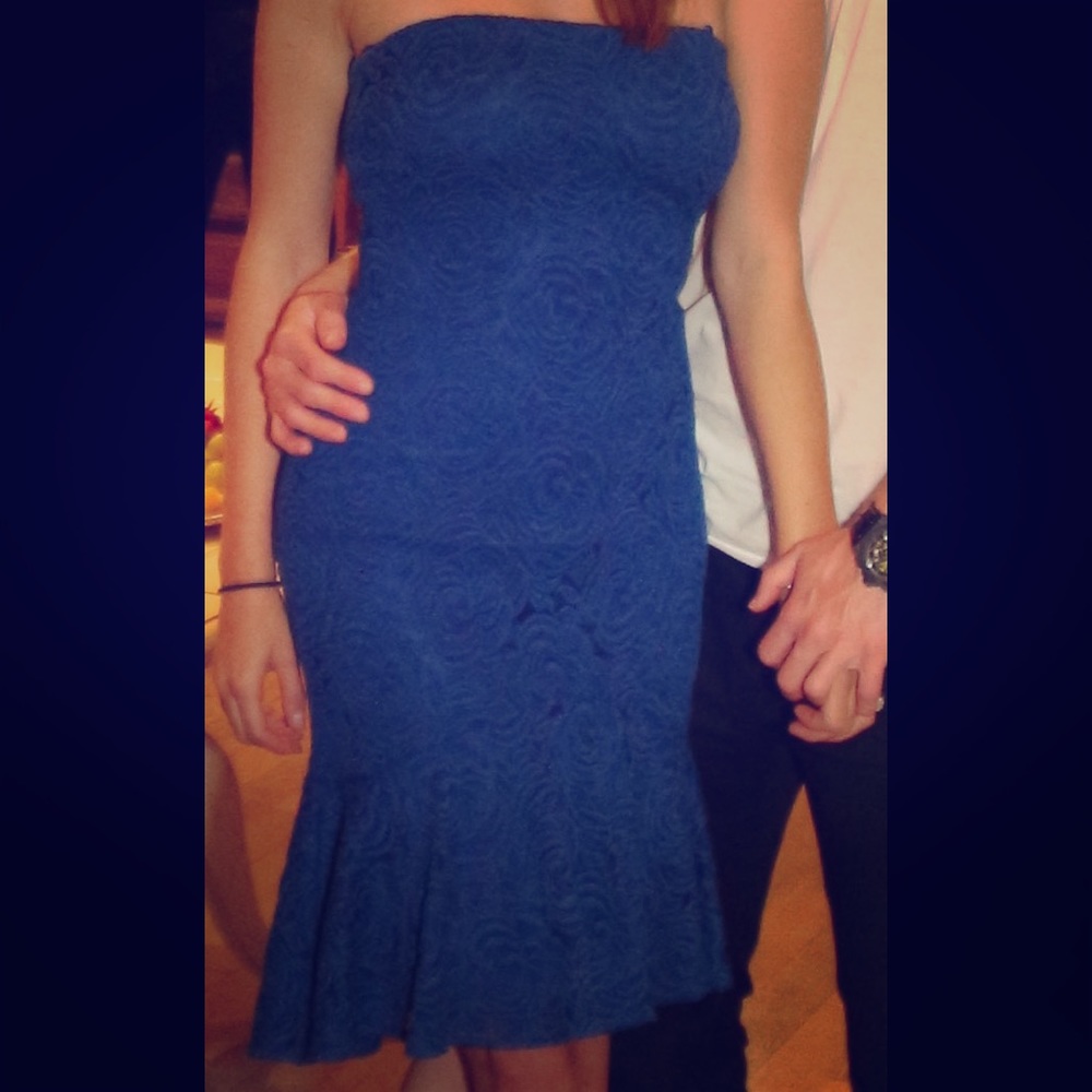 Cache blue lace dress size 0