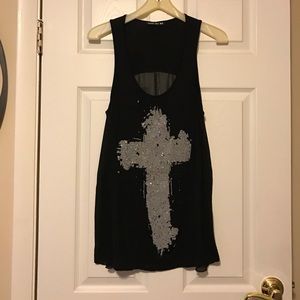 Black Flowy Sleeveless Blouse