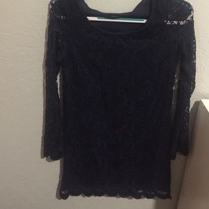 Navy lace dress