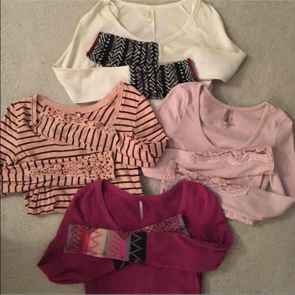 Free People thermal cuff long sleeves lot - Picture 1 of 3