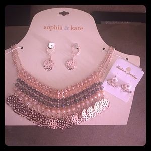 Rose Gold Necklace Set