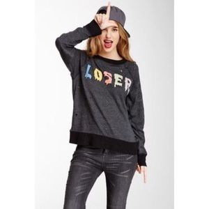 Wildfox destroyed Loser sweater