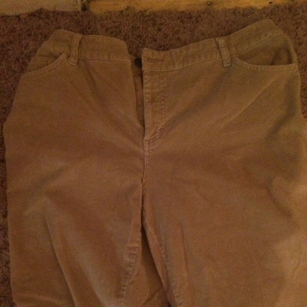 Tan corduroy dress pants
