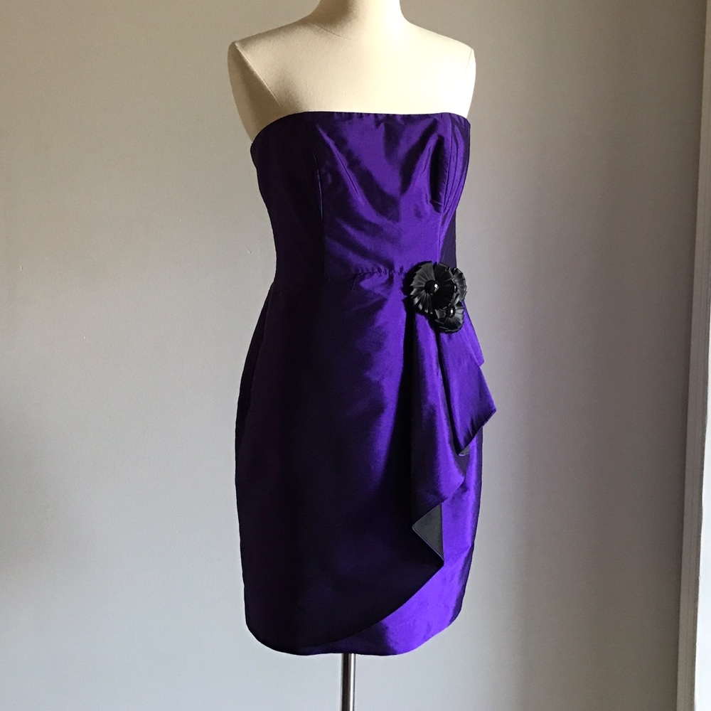 London Times Strapless Cocktail Dress