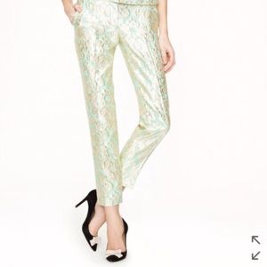 Jcrew Metallic Cropped Pants
